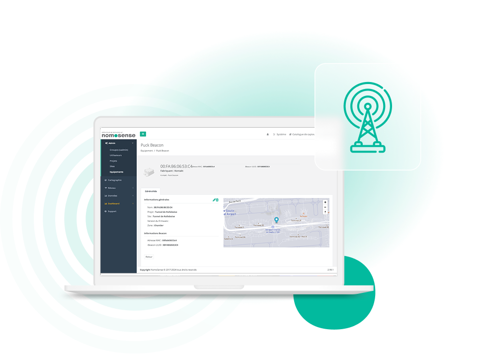 NomoSense Monitoring connectivité